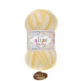 Alize Baby Best Batik 6661 sárga-fehér - KIFUTÓ MODELL