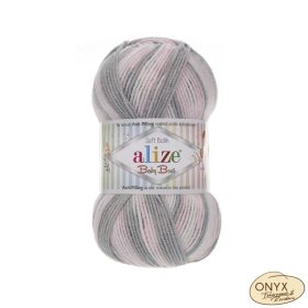 Alize Baby Best Batik 6664 rózsaszín-fehér-szürke fonal