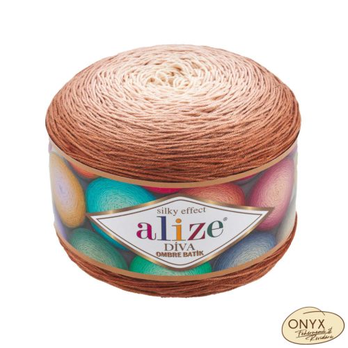 Alize Díva Ombre Batik fonal 7375 barna