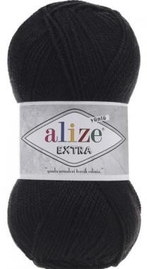 Alize Extra 060 fekete fonal 