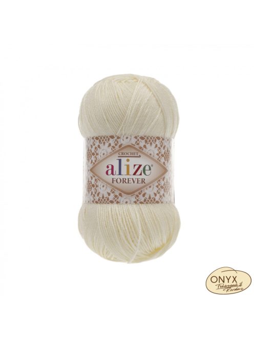 Alize Forever Crochet 001 krém színű fonal