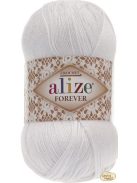 Alize Forever Crochet 055 fehér fonal - KIFUTÓ TERMÉK