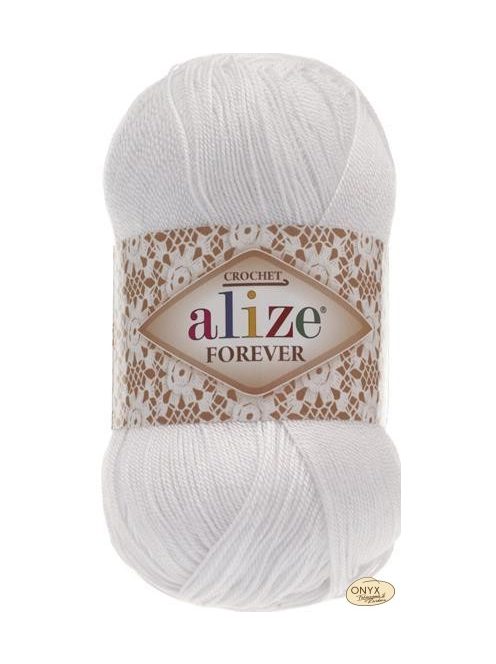 Alize Forever Crochet 055 fehér fonal - KIFUTÓ TERMÉK