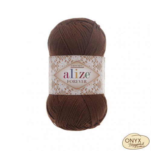Alize Forever Crochet 150 csokoládébarna fonal  - KIFUTÓ TERMÉK