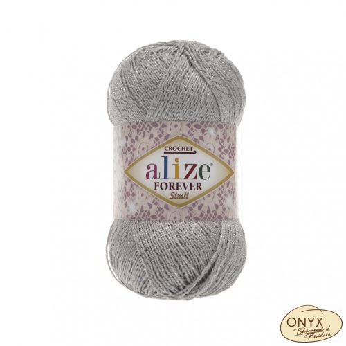 Alize Forever Crochet Simli 052 ezüst fonal - KIFUTÓ TERMÉK