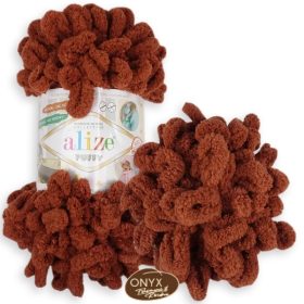 Alize Puffy fonal 597 rozsdabarna