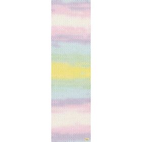   Alize Sekerim Bebe Batik 2132 fehér-halványlila-halványrózsaszín sárga színátmentes fonal