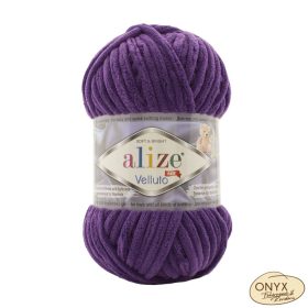Alize Velluto 044 sötétlila fonal