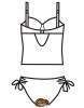 Bahama tankini 102-674 szivacsos-merevítős 