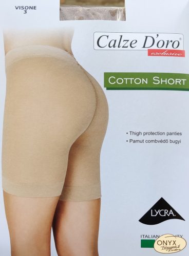 Calze D'Oro Cotton Short combvédő alsó visone XXL