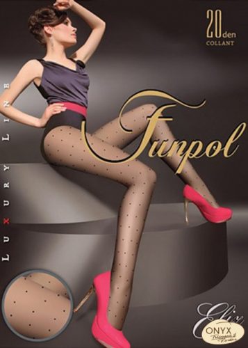 Funpol Eliz pöttyös 20den mintás harisnyanadrág EXTRA MÉRETBEN IS