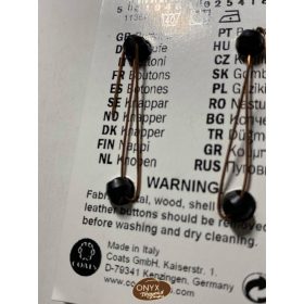 Gomb 1027 fekete füles díszgomb