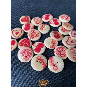 Gomb Dekor 7025 vegyes mintával fa