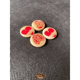 Gomb Dekor 7025 vegyes mintával fa