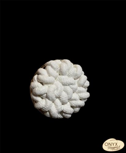 Gomb kötött hatású dekor füles gomb nagy méretben