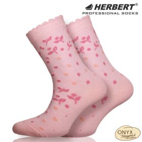 Herbert HGB331 rózsaszín pettyes gyerek bokazokni