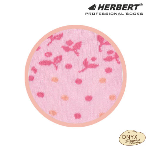 Herbert HGB331 rózsaszín pettyes gyerek bokazokni
