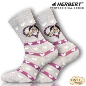 Herbert HGB342 gyerek bokazokni szivecskés lovas mintával