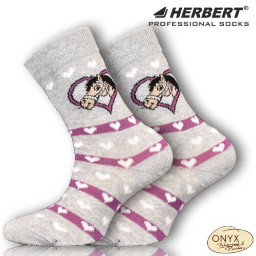 Herbert HGB342 gyerek bokazokni szivecskés lovas mintával