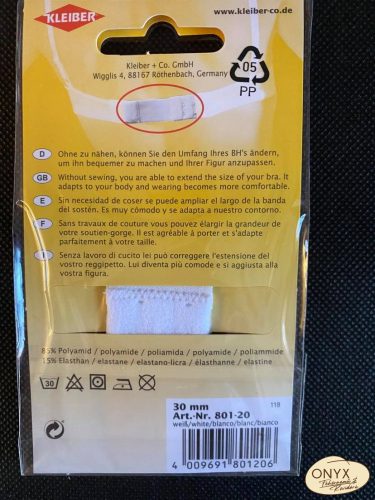 Kleiber 801-20 melltartó hátrészbővítő 30mm fekete