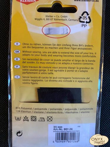 Kleiber 801-26 melltartó hátrészbővítő 35mm két színben