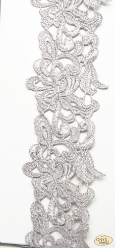 Légcsipke 857 ezüstszürke 60mm széles