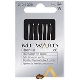 Milward 2131208 rövid hímzőtű acél No 24W méret 6 dbos