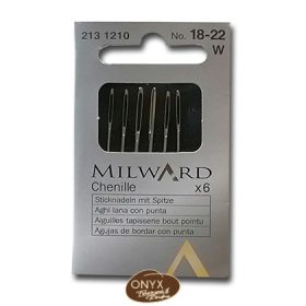   Milward 2131210 rövid hímzőtű acél No 18-22W méret 6 dbos