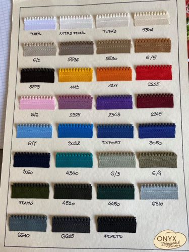 Műanyag nagyfogazatú nyitható GT10 cipzárak