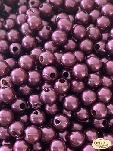 Műanyag tekla gyöngy 10mm átfúrt 