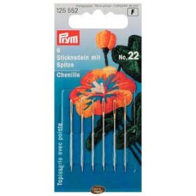 Prym 125552 hegyes hímzőtű No22 méretben 6 db-os