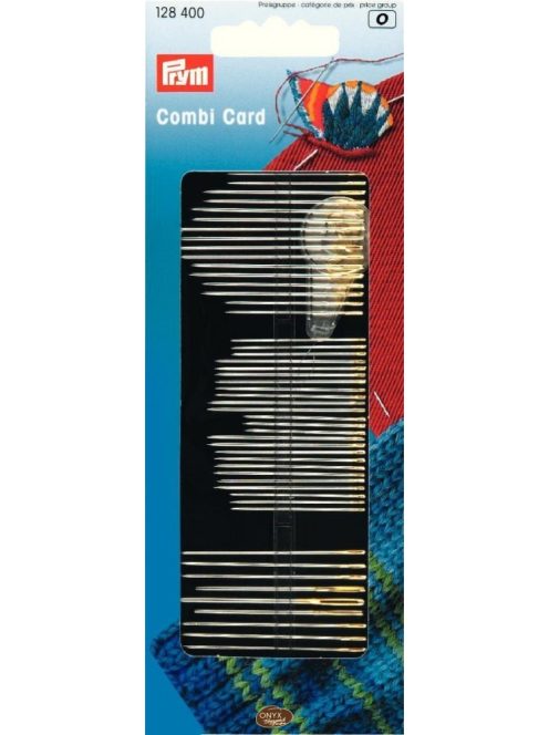 Prym 128400 Combi Card varrótűkészlet befűzővel 50db-os