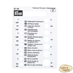 Prym 611740 kötő-, és horgolótű méretjelző