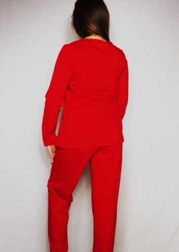 Rösch 1223077 hosszú ujjas piros pizsama csillagokkal