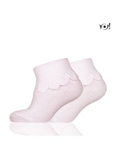 Fehér zokni csipkés díszítéssel SKFA:mod 11 lányos