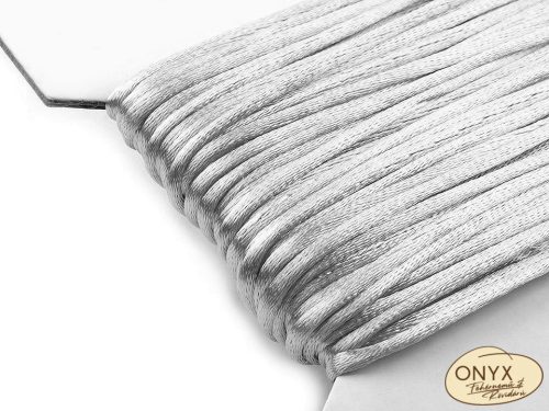 Szatén zsinór 2 mm ezüstszürke (patkány farka)0041-03