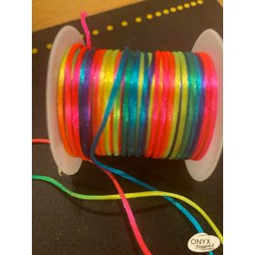 Szatén zsinór 2mm élénk színátmenetes (patkányfarok)