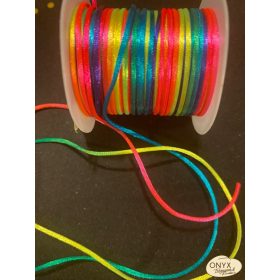 Szatén zsinór 2mm élénk színátmenetes (patkányfarok)