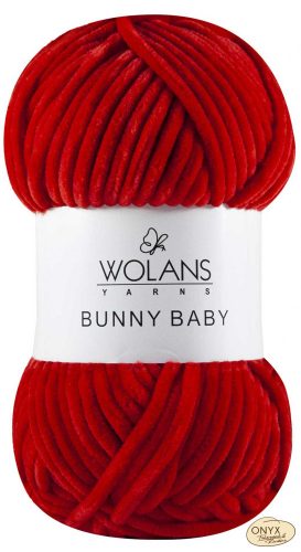 Wolans Bunny Baby 100-008 piros zsenília fonal