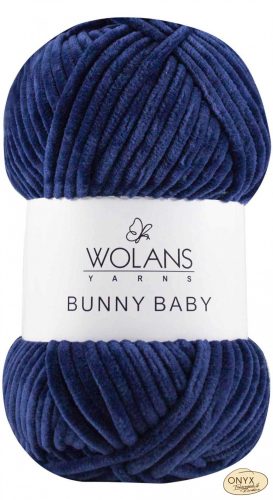 Wolans Bunny Baby 100-017 sötétkék zsenília fonal