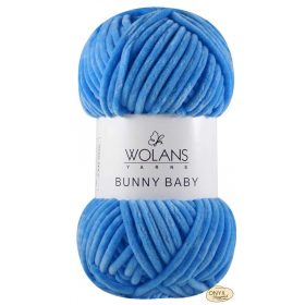 Wolans Bunny Baby 100-035 királykék zsenília fonal