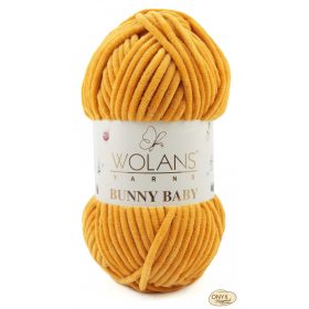 Wolans Bunny Baby 100-037 mustársárga zsenília fonal