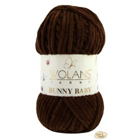 Wolans Bunny Baby 100-040 csokoládé barna zsenília fonal