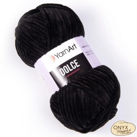 Yarn Art Dolce 742 fekete zsenília fonal