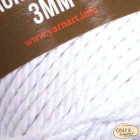 Yarn Art Macrame Rope 3 mm (kifésülhető) 751 fehér