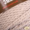 Yarn Art Macrame Rope 3 mm (kifésülhető) 753 világoshomok