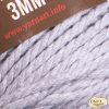 Yarn Art Macrame Rope 3 mm (kifésülhető) 756 világosszürke
