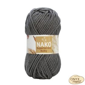 Nako Superlambs Bulky kötőfonal, 11457, sötétszürke