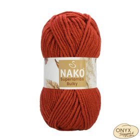Nako Superlambs Bulky kötőfonal, 12206, téglavörös