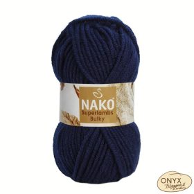 Nako Superlambs Bulky kötőfonal, 2418, sötétkék